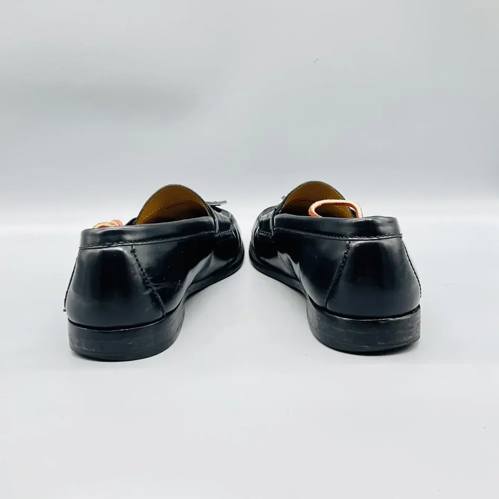 Cole Haan Shoes Mens 11.5 Black Leather Tassel Loafers Slip On Dress Classic